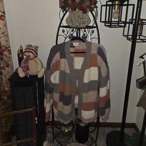 BiBi Multicolor Striped Cardigan